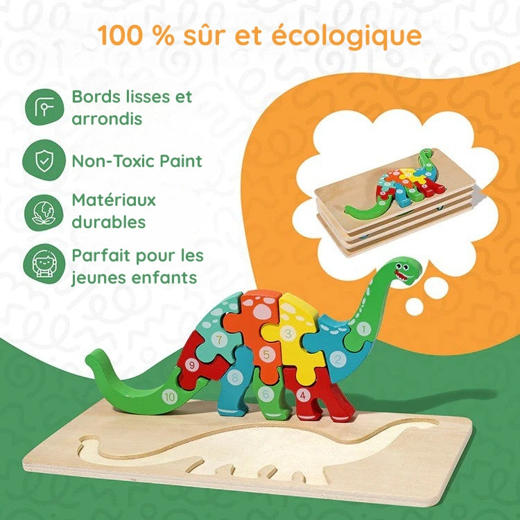 Montessori wooden puzzle