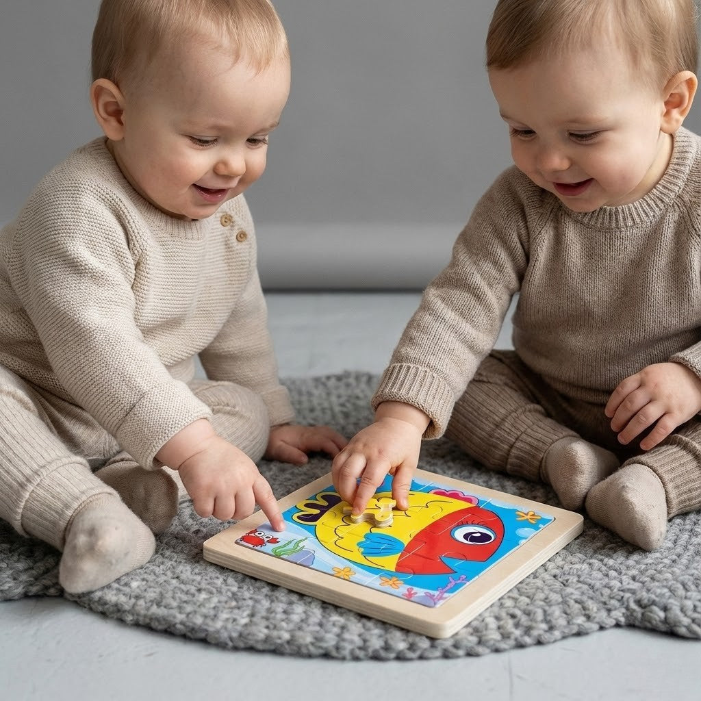 Montessori wooden puzzle "Animals"