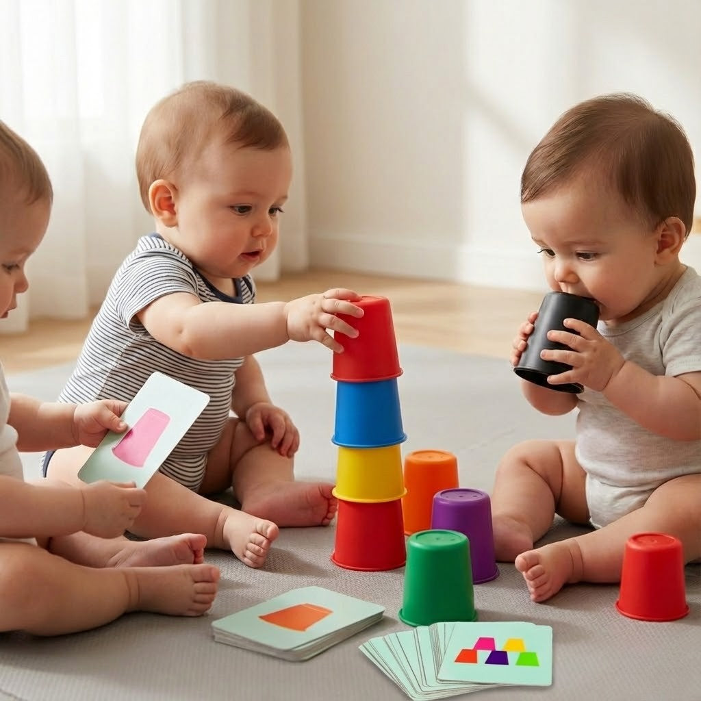 Montessori cup sorting game