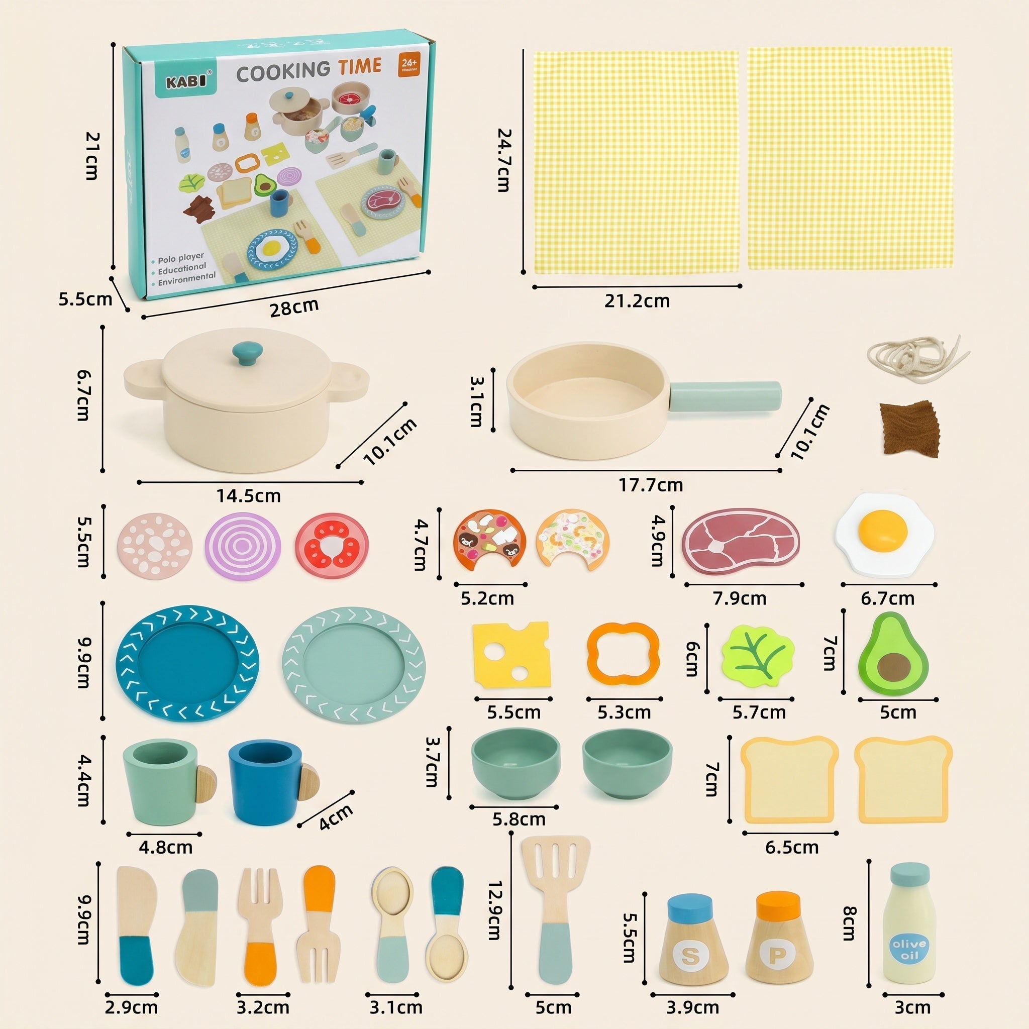 Montessori wooden picnic set