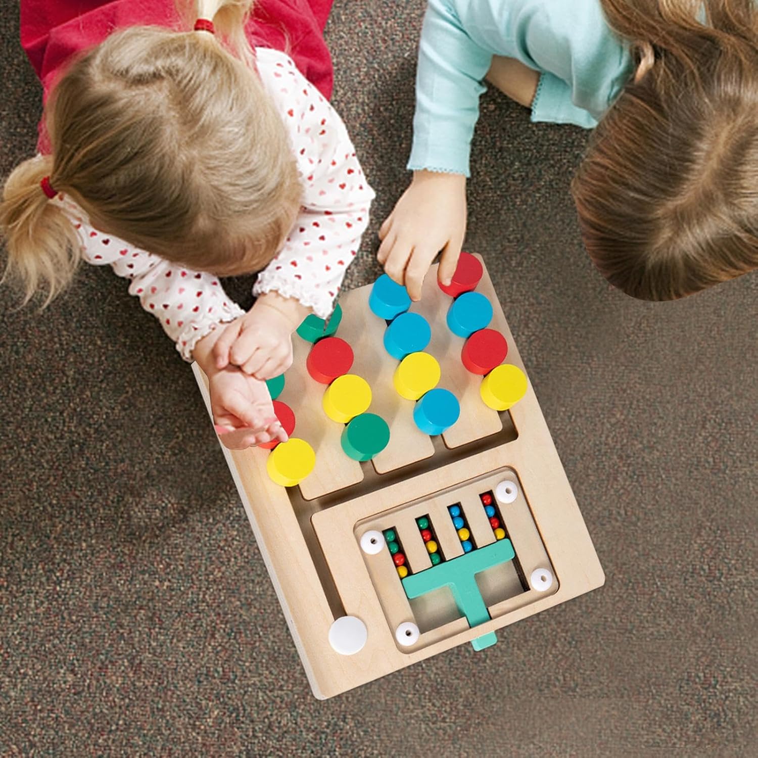 Montessori puzzle for sorting by color
