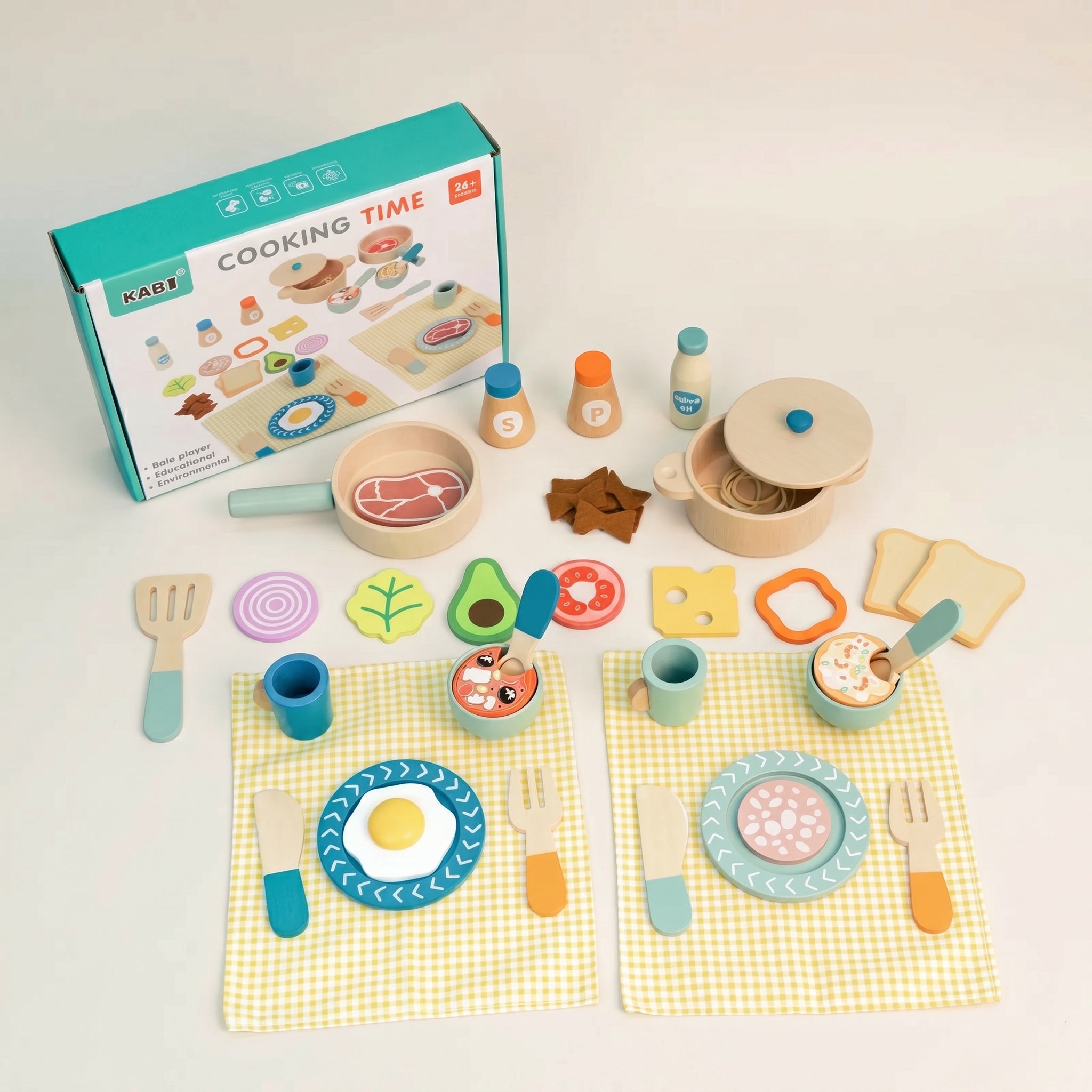 Montessori wooden picnic set