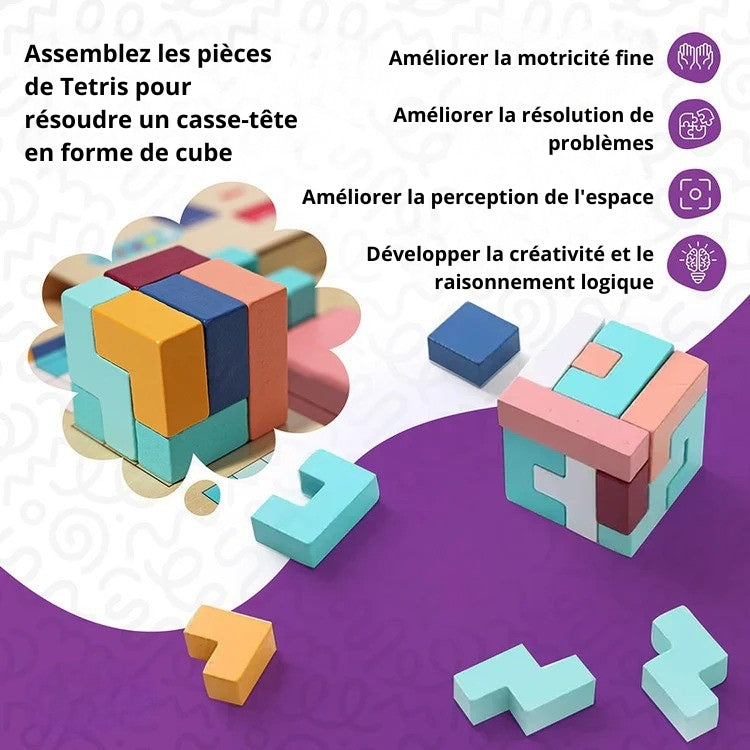 Wooden Montessori Tetris
