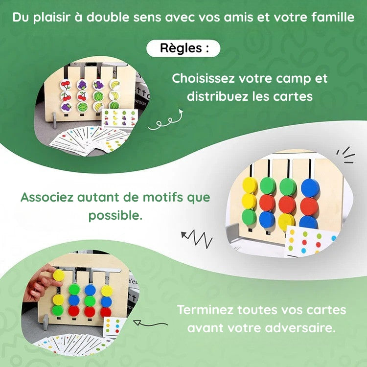 Double-sided Montessori matching game