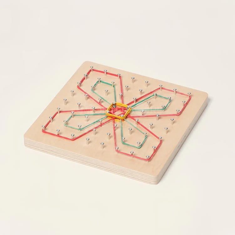 Montessori geometry board made of wood