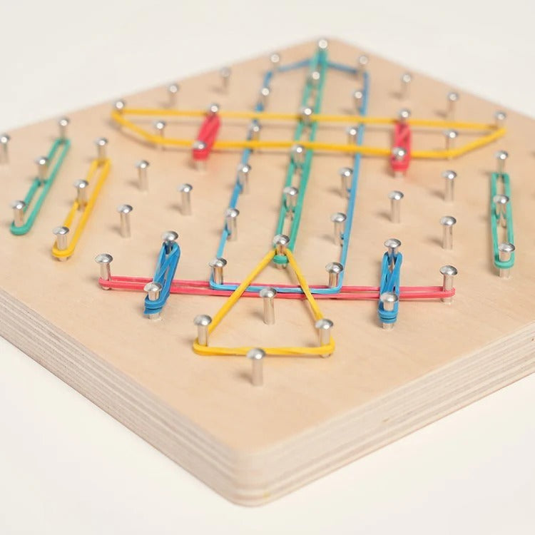 Montessori geometry board made of wood