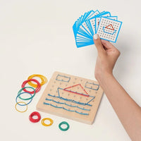 Montessori geometry board made of wood