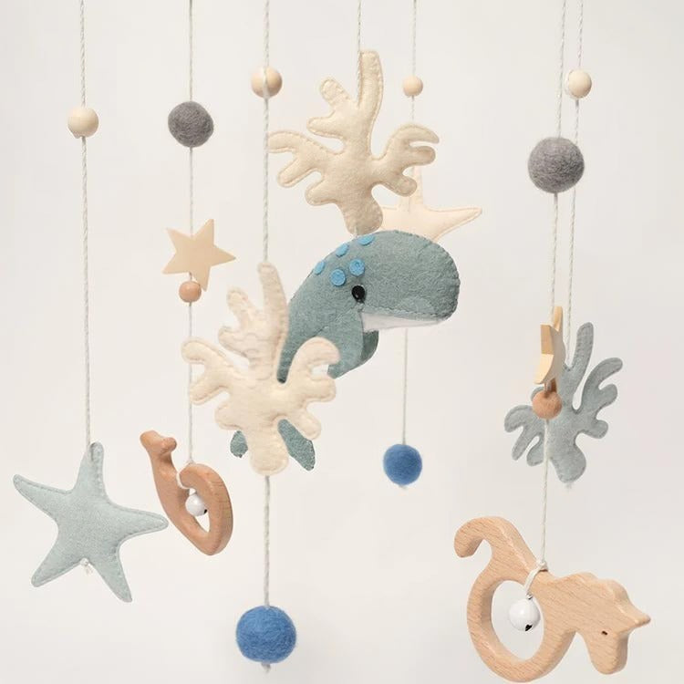 Montessori mobile on the theme of marine life