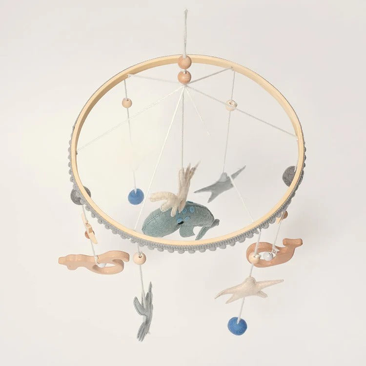 Montessori mobile on the theme of marine life