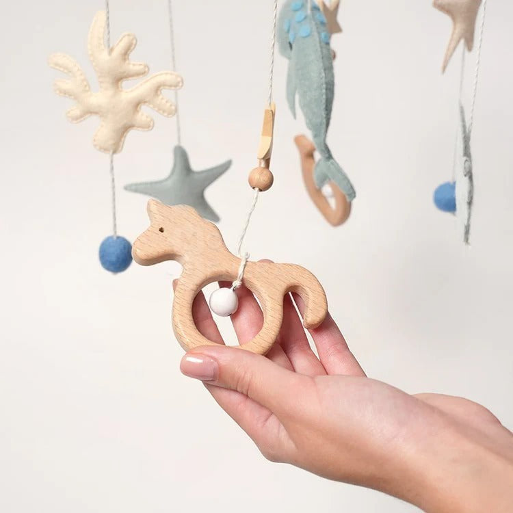 Montessori mobile on the theme of marine life