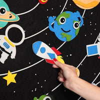 Montessori learning board made of felt