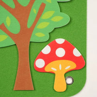 Montessori learning board made of felt