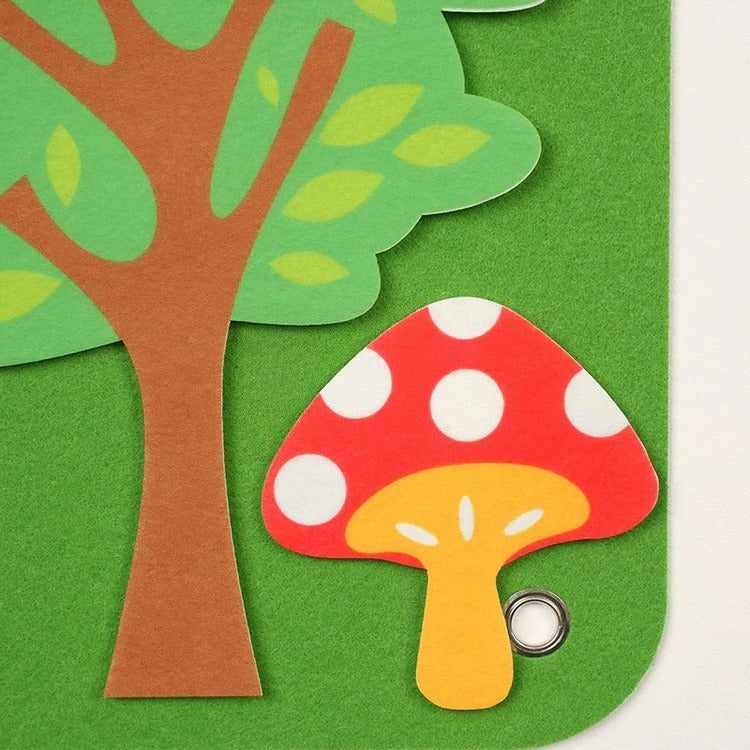 Montessori learning board made of felt
