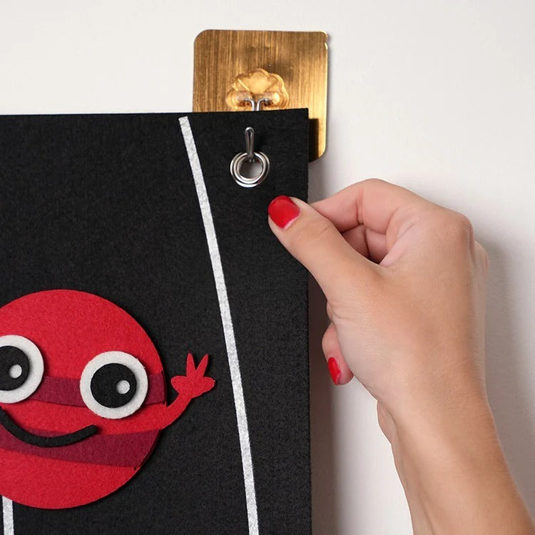 Montessori learning board made of felt