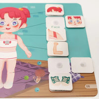 Montessori activity book with stickers