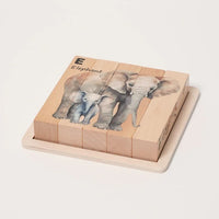 Montessori wooden puzzles with animal motifs