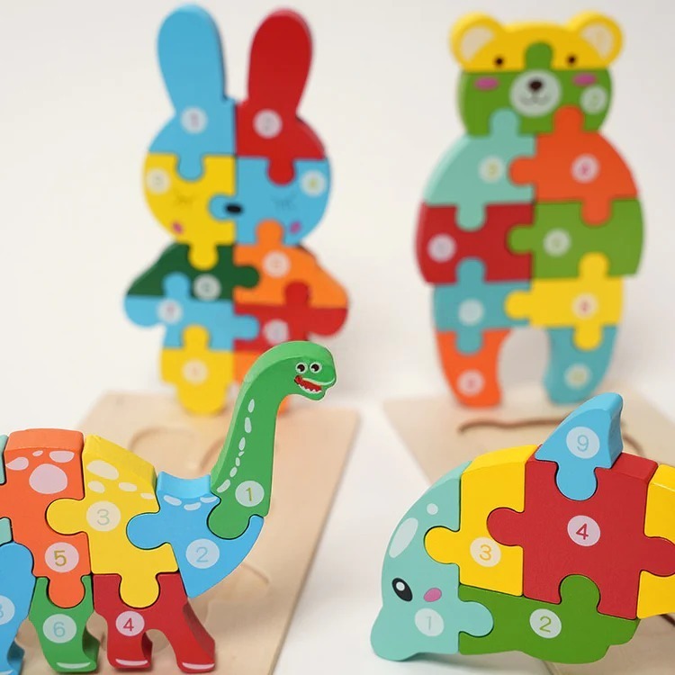 Montessori wooden puzzle