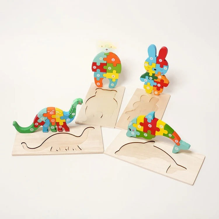 Montessori wooden puzzle