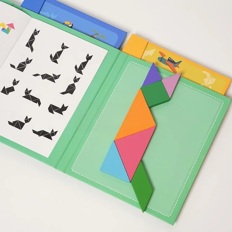 Magnetic Tangram Montessori Book