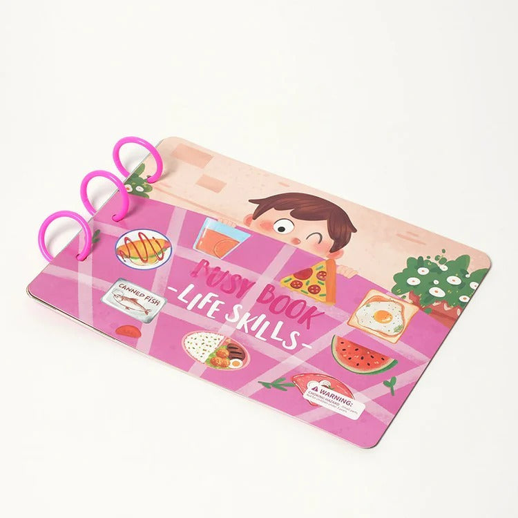 Montessori activity book with stickers
