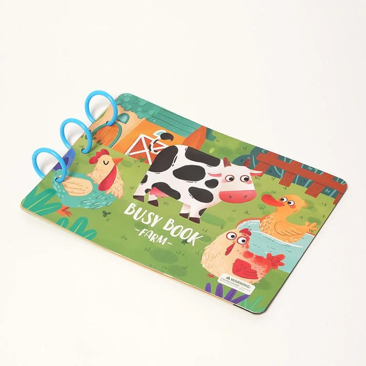 Montessori activity book with stickers