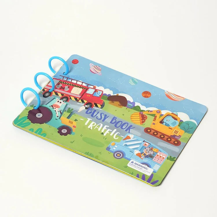Montessori activity book with stickers