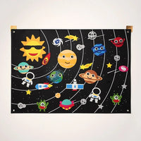Montessori learning board made of felt