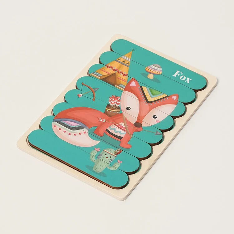 Double-sided Montessori puzzles