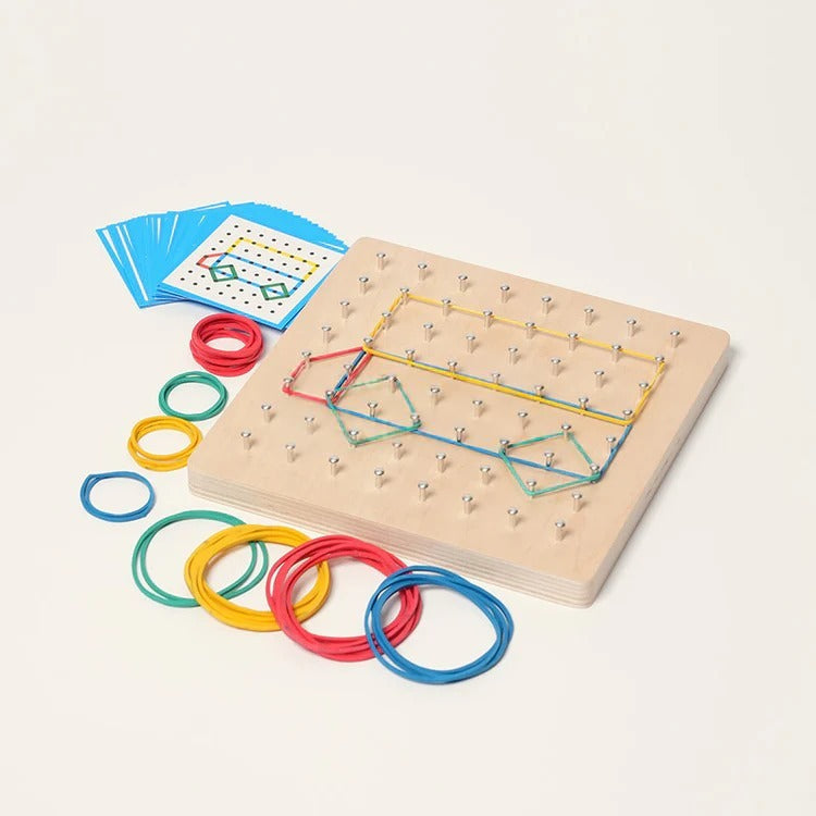 Montessori geometry board made of wood