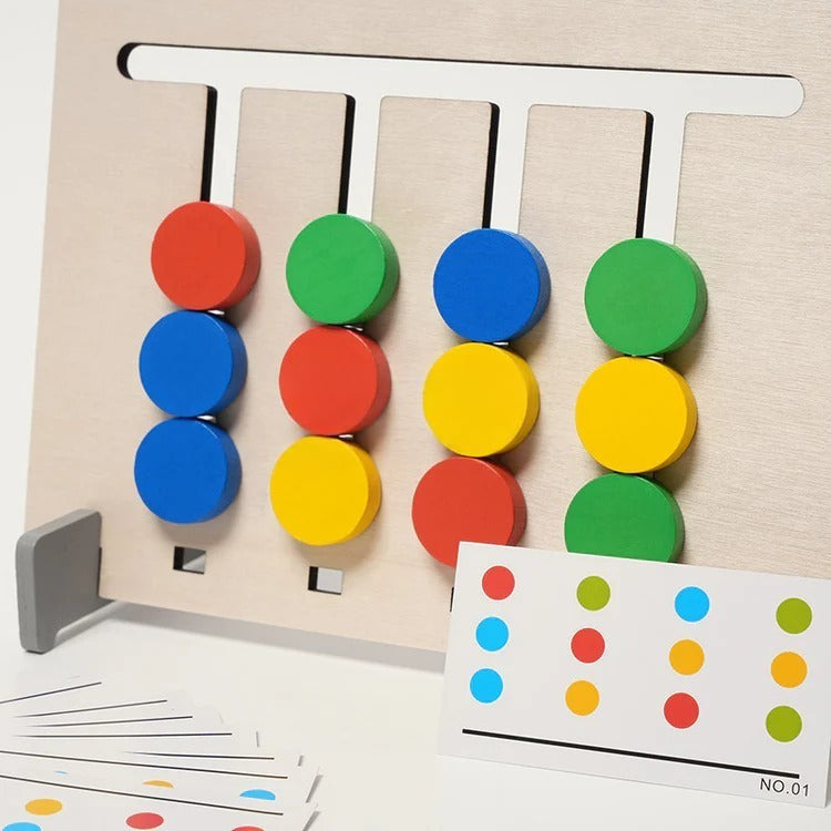 Double-sided Montessori matching game