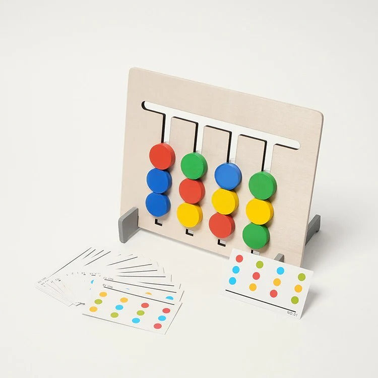 Double-sided Montessori matching game