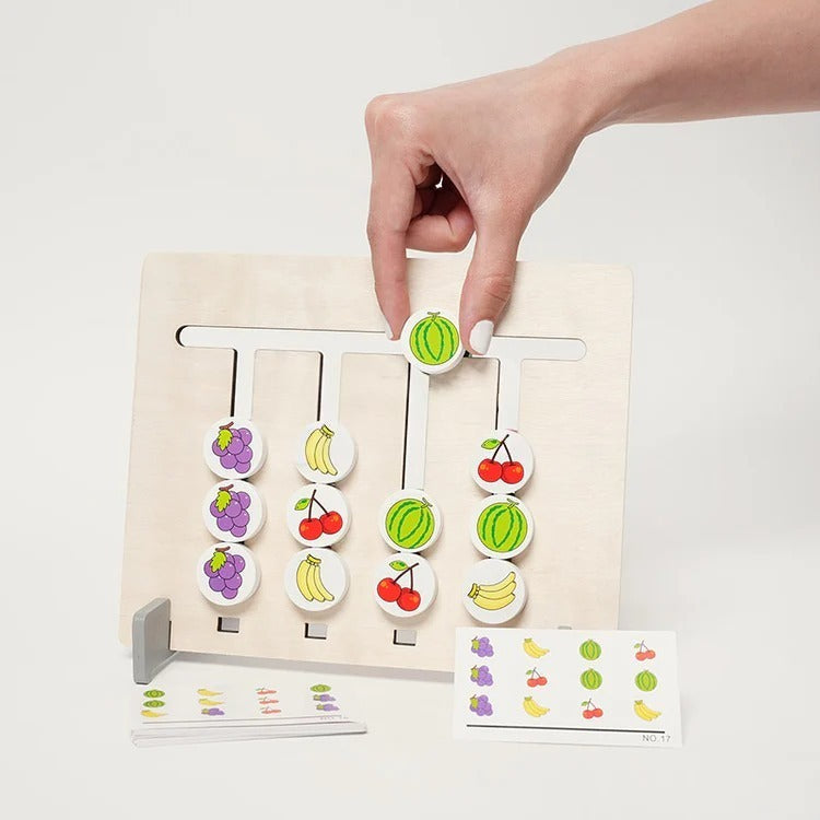 Double-sided Montessori matching game