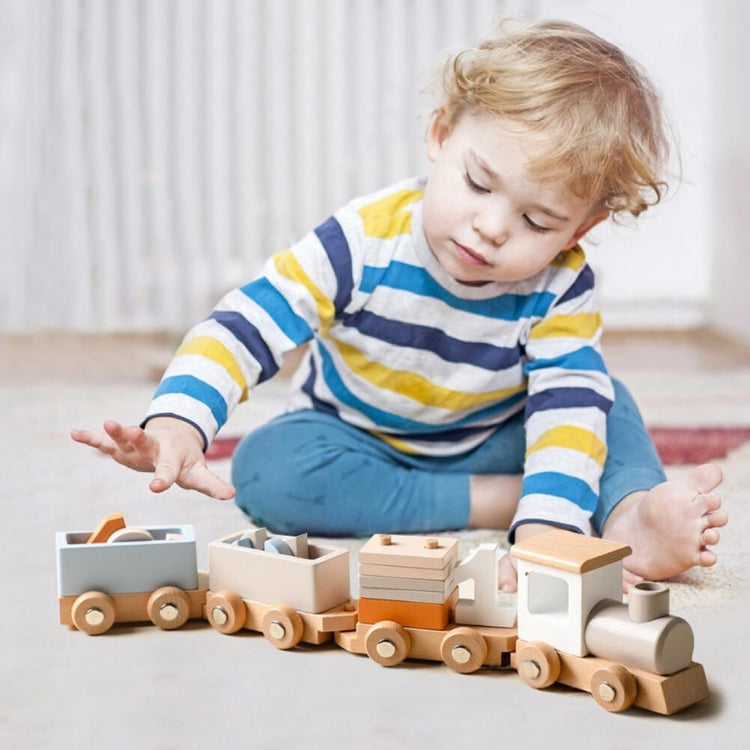 Montessori wooden railway