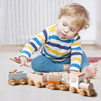 Montessori wooden railway
