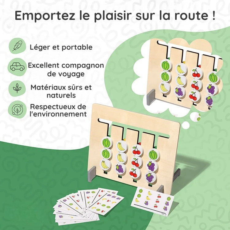 Double-sided Montessori matching game