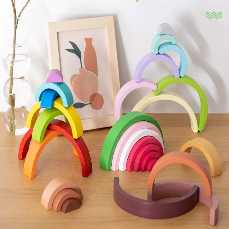 Montessori wooden puzzle “Rainbow”