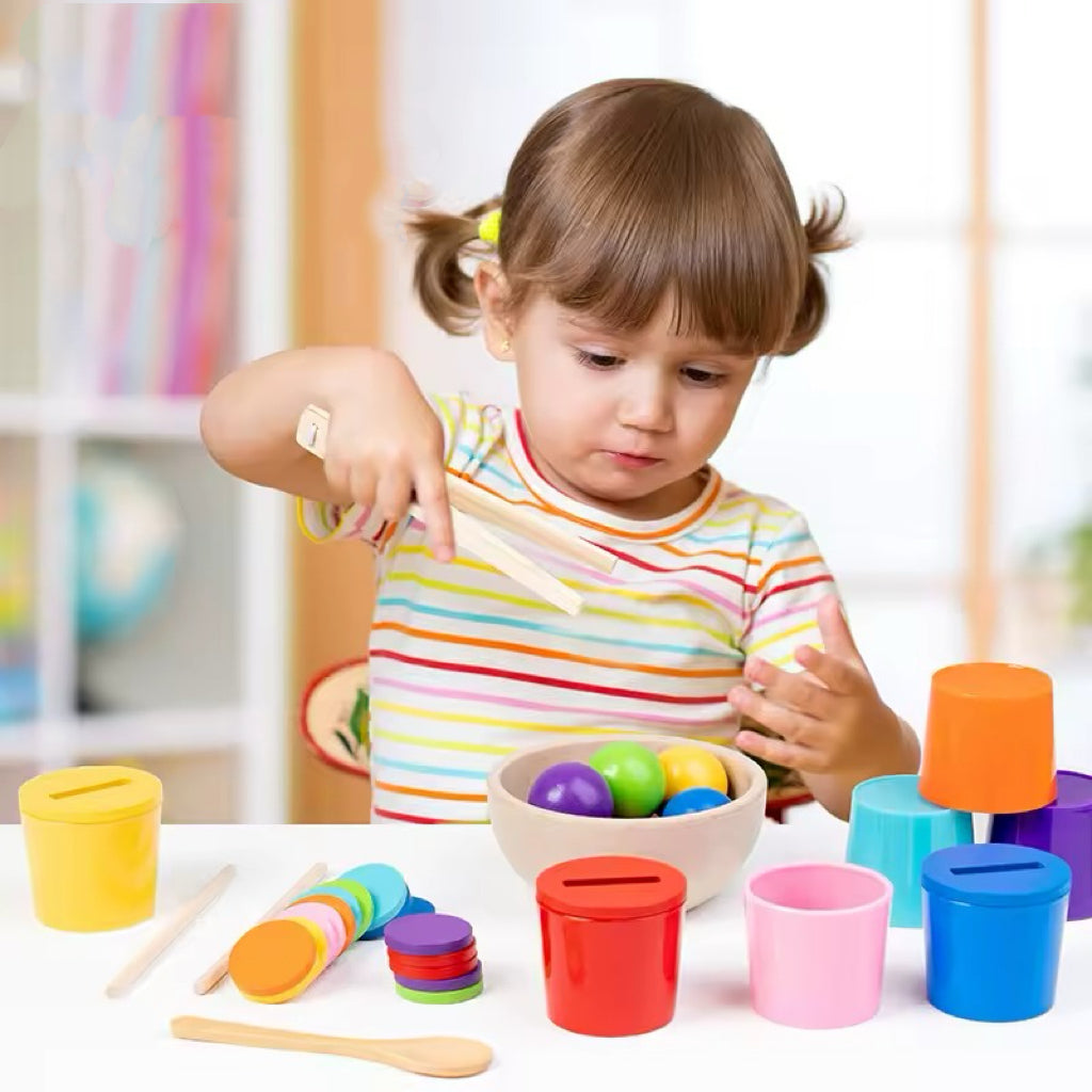 Montessori sorting and counting set