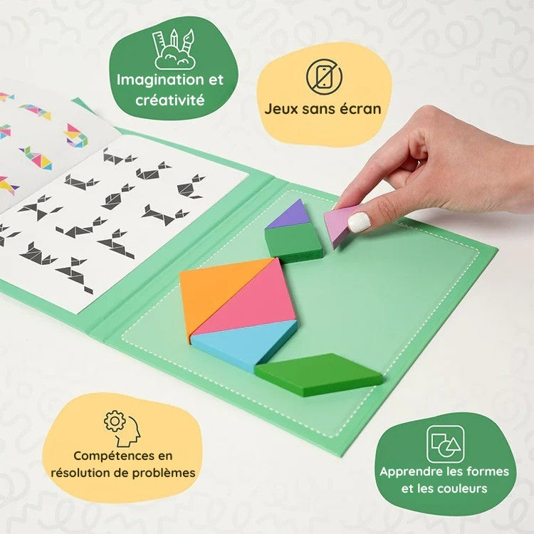 Magnetic Tangram Montessori Book