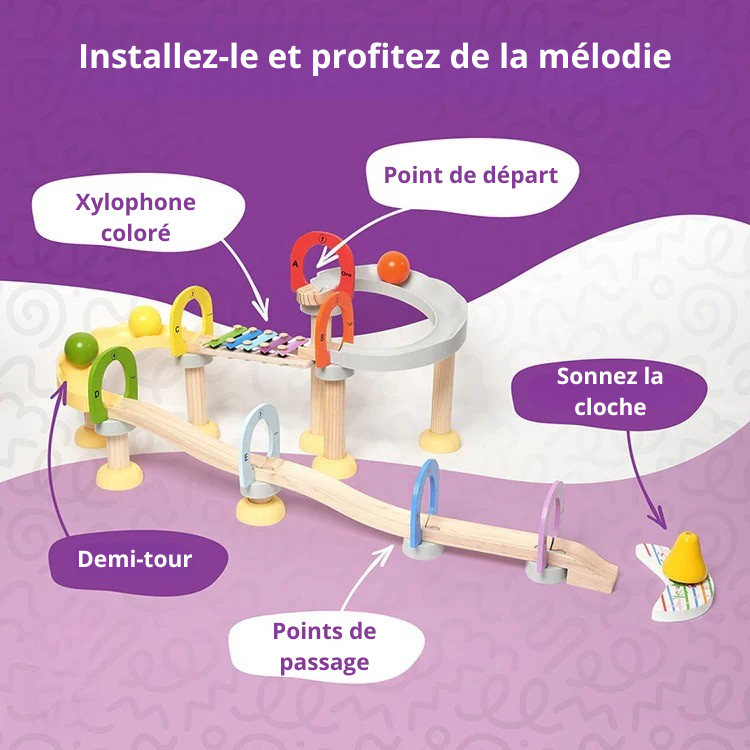Montessori musical marble run