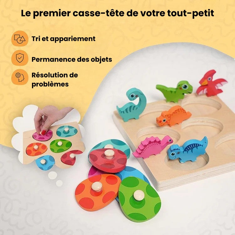 Montessori puzzle “The Hatching of the Dinosaur”
