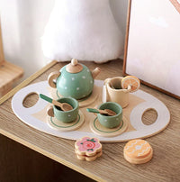 Montessori wooden tea set