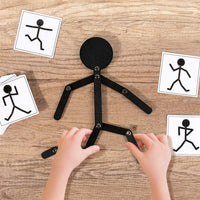 Movable Montessori wooden doll