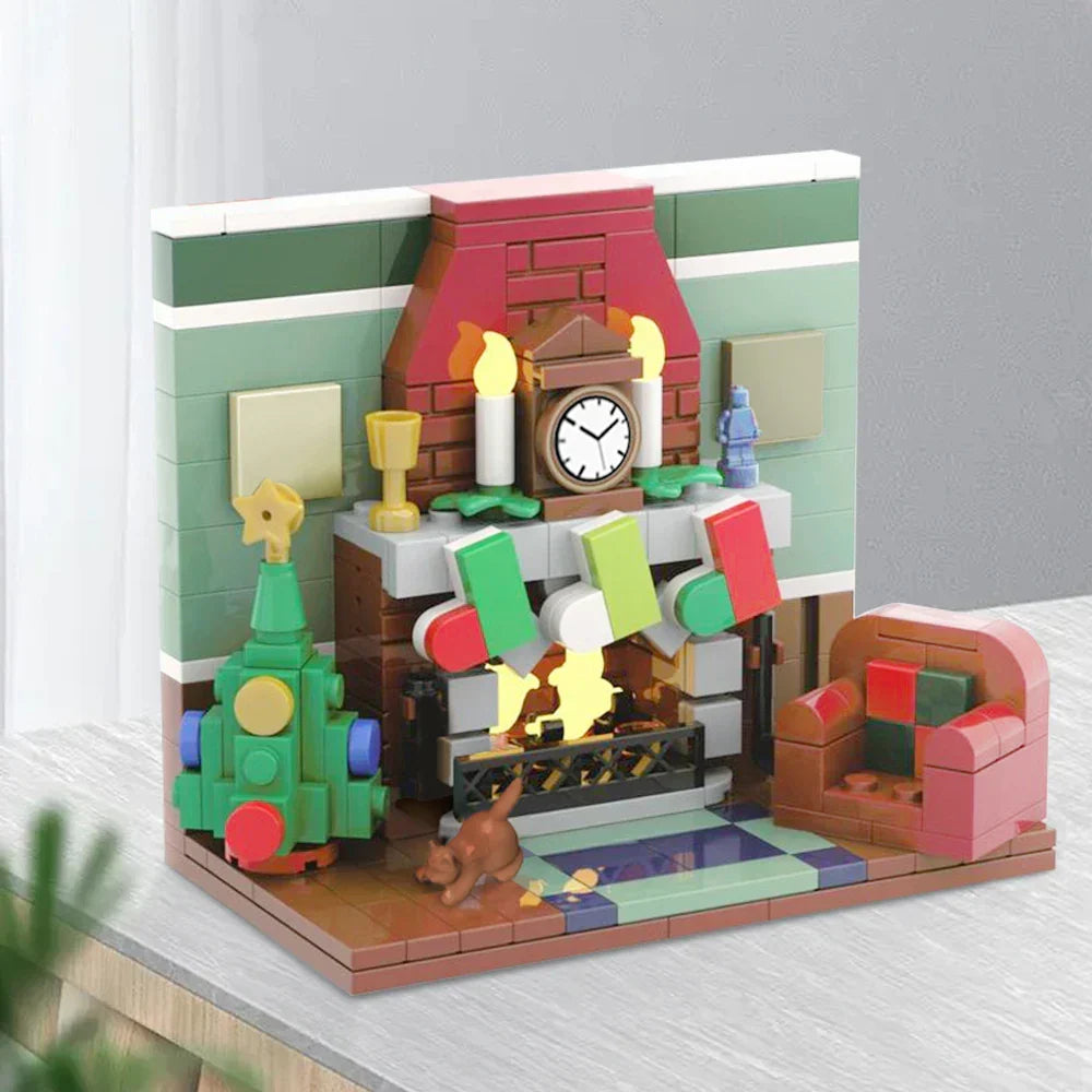 Montessori Christmas building blocks