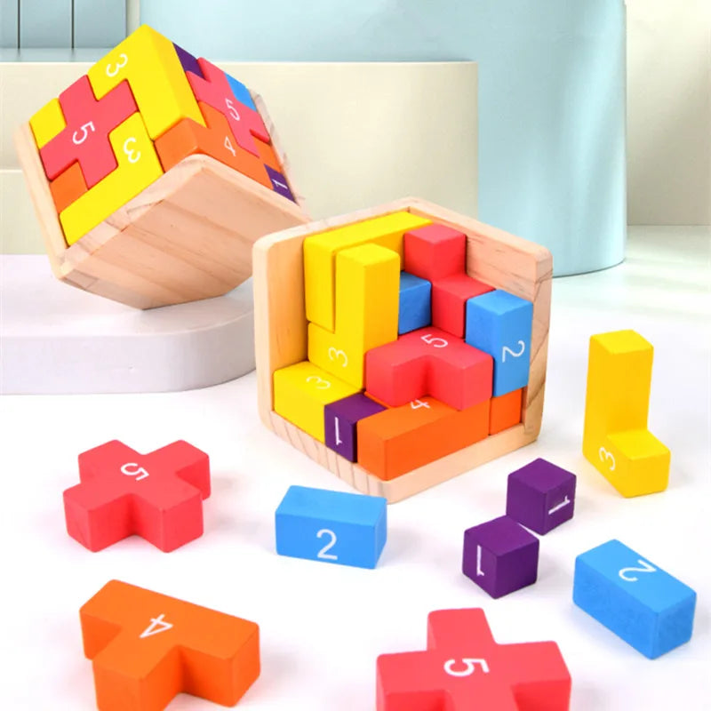 Montessori 3D cube puzzle