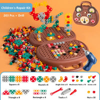 Montessori drilling set for mosaics