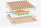 Montessori color chart with beads