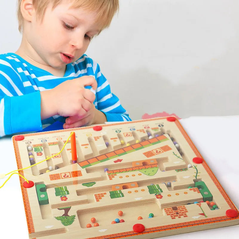 Montessori labyrinth of colors and numbers
