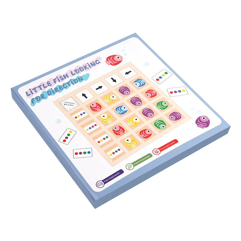 Montessori color matching puzzle with fish