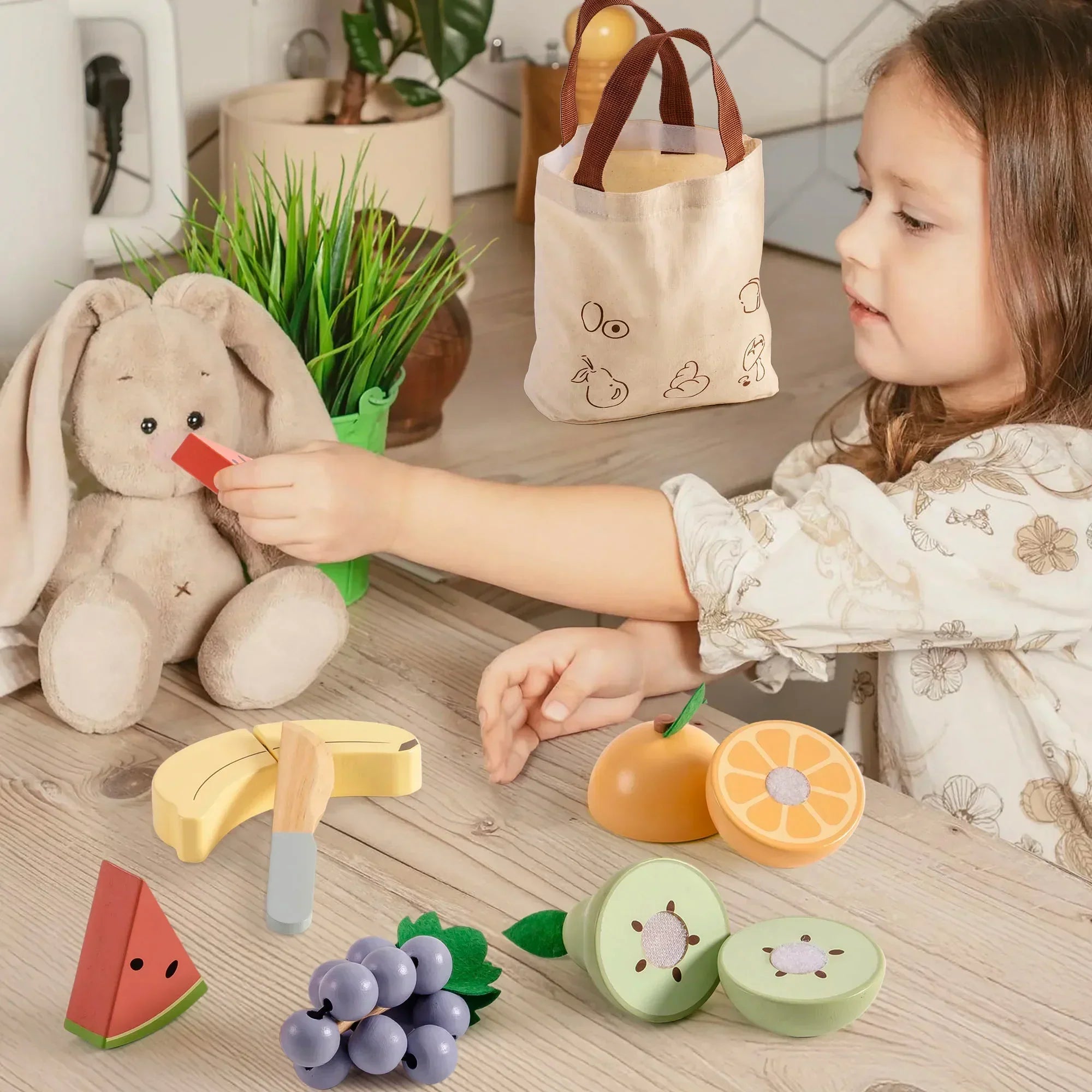 Montessori fruit for cutting out