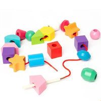 Montessori stacking game with beads